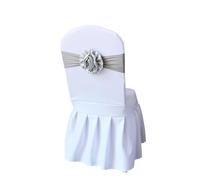 IRFHDCX Noeud de Chaise Mariage Ceintures de Chaise en Gaze, 4/6/10/12/50/100 pièces, Couverture nœud Bodas, Ruban Satin, Ceinture for Banquet, décor fête Mariage à la Campagne, événement(Grey,4 PCS)