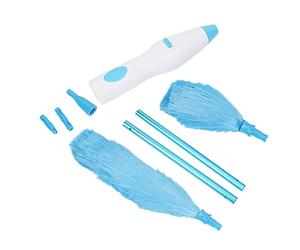 Irfora Plumeau électrique à Plumes pour Stores de Fenêtre, Outil de Nettoyage la Poussière Meubles, Brosse électrostatique pour Nettoyeur Pales Ventilateur, avec Piles Le Bureau à Domicile