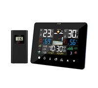 Irfora Station Météo Lever et Coucher du Soleil Multifonction Réveil Thermomètre Hygromètre Commande Tactile avec Capteur Extérieur
