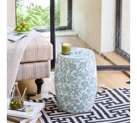 IRHIGBGX Tabouret de Jardin en Céramique Intérieur/Extérieur, Table d'Appoint Chinoiserie avec Dessus Plat Stable, Bout de Canapé Style Bohème, Classique, Rustique ou Bord de Mer(Style 6)