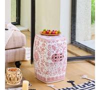 IRHIGBGX Tabouret de Jardin en Céramique Intérieur/Extérieur, Table d'Appoint Chinoiserie avec Dessus Plat Stable, Bout de Canapé Style Bohème, Classique, Rustique ou Bord de Mer(Style 12)