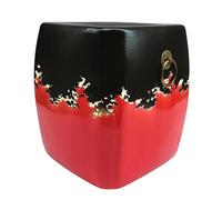 IRHIGBGX Tabouret de Jardin en Céramique, Siège Décoratif Extérieur Robuste, Table d'Appoint de Patio à Dessus Plat, Porte-Plante Chinoiserie, Résistant aux Intempéries(Rosso)