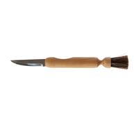 Iris Hantverk Couteau à champignon avec brosse Iris Hantverk bouleau