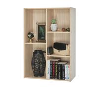 Iris Ohyama, Bibliothèque, étagère à 5 Compartiments, Meuble à livres, CX-23C, Marron Clair, L29 x P60 x H87.9 cm