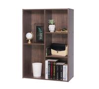 Iris Ohyama, Bibliothèque, étagère à 5 Compartiments, Meuble à livres, CX-23C, Marron, L29 x P60 x H87.9 cm