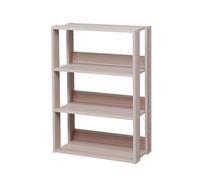 Iris Ohyama, Bibliothèque, Meuble de rangement à 3 Niveaux/étagères ajustables, OWR-600-Marron Clair, L29.3 x P60 x H87.9...