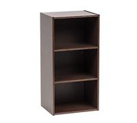 Iris Ohyama, Bibliothèque, Meuble, Étagère de Rangement, Meuble d'appoint, 3 étagères, Design, Solide, Disposition Horizontale & Verticale, Bureau, Chambre, Salon - Module Shelf MDB-3 - Marron