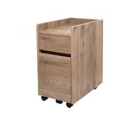 Iris Ohyama, Caisson de Bureau, Placard mobile, roues, Documents & Dossiers, FDK-3059, Marron Cendré, L46.5 x P31.2 x H59 cm
