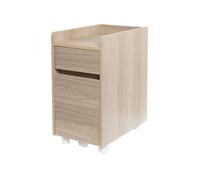 Iris Ohyama, Caisson de Bureau, Placard mobile, roues, Documents & Dossiers, FDK-3059, Marron Clair, L46.5 x P31.2 x H59 cm