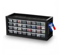 Iris Ohyama, Casier de Rangement Vis, 32 Tiroirs, Empilable, Fixation Murale, Butée de Tiroir, Polyvalent, Quincaillerie, Bricolage, Lego, sans BPA, Compartiments, DPC-32