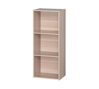 Iris Ohyama, Etagère de rangement en bois, 3 étages, CX-3FN, Marron Clair, L42 x P29.7 x H102.9 cm