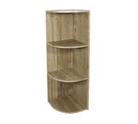 Iris Ohyama, Meuble de Rangement en Bois, Bibliotheque, 3 Niveaux Étagère, Meuble d'Angle Modulaire, Polyvalent, Marron Cendré, Ouvert, pour Salon, Bureau, Chambre, CD, Livre, Assemblage Facile, CX-3C
