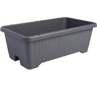 Iris Ohyama, Jardinière carrée, Finition Mate, 73L×41P×26Hcm, Gris, Grande capacité, idéale pour légumes et Fleurs, Balcon et terrasse, AVP-730