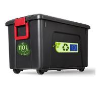 Iris Ohyama, Malle de Rangement plastiques résistante, 110L, Unité, Noir, SIA-110
