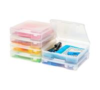 Iris Ohyama, Mallette de Rangement Papier, Set de 6, SBC-350E | Transparent, Portable, Empilable, Plastique, pour Papier, Documents, Fournitures Créatives, Sans BPA