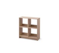 Iris Ohyama, Meuble, 4 étagère de rangement, Bibliothèque, Modulable, WOS-4, Marron Clair, L26.5 x P68.9 x H75.8 cm