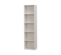Iris Ohyama, Meuble, 5 Etagères de Rangement Bureau, Bibliothèque, Stable, Grande capacité, Multifonctionnel, Solide, Chambre, Salon - Office Basic Rack CX-5FN - Chêne Blanc