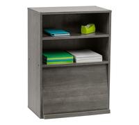 Iris Ohyama, Meuble avec Portes, Étagère de Rangement, 2 Compartiments modulables, Design, Solide, Moderne, Multi-Usage, Bureau, Chambre, Salon - Flap Rack CHR-1 - Chêne Gris