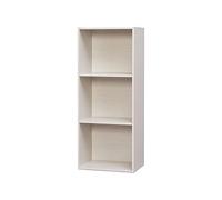 Iris Ohyama, Meuble de Rangement, Bibliothèque, Meuble avec 3 étagères, Grande capacité, Multifonctionnel, Solide, Bureau, Chambre, Salon - Office Basic Rack CX-3FN - Chêne Blanc