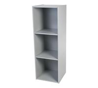 Iris Ohyama, Meuble Enfant, Bibliothèque à Livres, Organiseur de Jouets, 3 étagères Fixes, Multifonctionnelle, Design, Crèche, Chambre, Ecole - Kids Cube Shelf KCX-3 - Gris