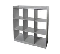 Iris Ohyama, Meuble Enfant, Bibliothèque à Livres, Organiseur de Jouets, 9 étagères Fixes, Multifonctionnelle, Design, Crèche, Chambre, Ecole - Kids Cube Shelf KCX-9 - Gris