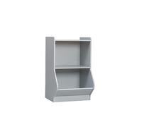 Iris Ohyama, Meuble jouet, Meuble enfant, Étagère pour Jouets enfants, Bibliothèque à Livres, Multicouleur, pour Chambre d'enfant, Crèche, École Maternelle - Kids Basic Shelf - KSB-2 - Gris
