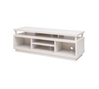 Iris Ohyama, Meuble TV, Meuble tele, Banc TV, Ecran jusqu'à 55 poucec, OTS-125M, Chêne Blanc, L38 x P126 x H41.5 cm
