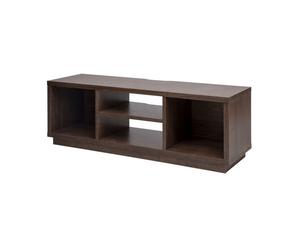 Iris Ohyama, Meuble TV, Meuble tele, Banc TV, Ecran jusqu'à 55 pouces, OTS-125S, Marron, L36 x P126 x H41.5 cm