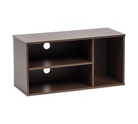 Iris Ohyama, Meuble TV pour écran jusqu'à 43 Pouces, Table de Salon, 3 étagères, Sortie de câbles, Moderne, Bureau, Chambre, Salon - Module Shelf MDB-3S - Marron