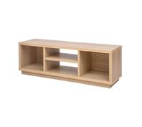 Iris Ohyama, Meuble TV, Support télévision pour ecran jusqu'à 55 Pouces, 4 Etagères, Sortie-câbles, Pieds Ajustables, Chambre, Salon - TV Cabinet Standard OTS-125S - Marron Clair