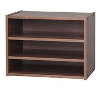 Iris Ohyama, Petit meuble de rangement, Table de chevet, Table de nuit, STB-400T, Marron, L40 x P28.7 x H30.5 cm