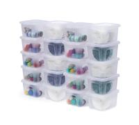 Iris Ohyama, Petite Boite de Rangement Multi-Usages, 2L, Lot de 20, Transparent, MCB-2