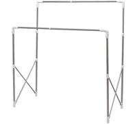Iris Ohyama Portant à vêtement 2 étagères 20 kgs Ajustable Intérieur/Extérieur SMH-150R Blanc L66 x P97 x H122 cm