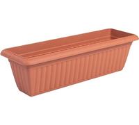 Iris Ohyama, Pot pour Plantes Jardinière Mince avec système de Drainage/réservation de l'eau pour Le Jardinage - Slim Planter Relief 610, Marron