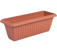 Iris Ohyama, Pot pour Plantes Jardinière Mince avec système de Drainage/réservation de l'eau pour Le Jardinage - Slim Planter Relief 500, Marron