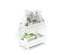 Iris Ohyama, Rangement sous Evier, Tiroirs coulissant 2 Niveaux Blanc, TTO-V