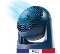 Iris Ohyama, Ventilateur de table silencieux & puissant Made in France, 23m², PCF-HE18, Bleu
