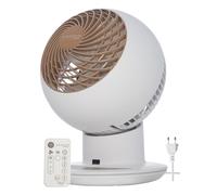 Iris Ohyama, Ventilateur de table ultra puissant & silencieux, 30m² - PCF-SC15T - Blanc mat/Bois