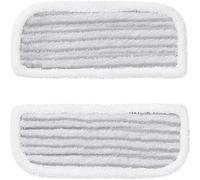 Iris Ohyama, Woozoo Set de 2 serpillères Douces, Absorbe Les liquides, Polyester/Nylon, Lavable à la Main, pour Electric Mop IC-M01 - Soft Pad MC-S01 - Blanc