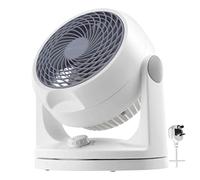 Iris Ohyama Woozoo Ventilateur de Table, 23㎡, Ventilateur de Bureau, Blanc, 3 Vitesses, Silencieux, Portable, Idéal pour Chambre, Salon, Cuisine, Refroidisseur d'air, Puissant, PCF-HD18