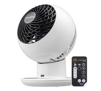 Iris Ohyama Woozoo, Ventilateur de Table, 30m², Blanc, 5 Vitesses, Télécommande, Silencieux, Oscillation Multidirectionnelle, pour Chambre, Salon, Circulateur d'Air, Petit, Puissant, PCF-SC15T