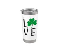 Irish Love Clover Green Saint Patrick Day Irlande Gobelet isotherme en acier inoxydable double paroi