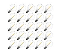 Irishom Ampoule LED G40 AC230 V 25 Pack, E12 Base Socket Holder IP44 Résistance à l'eau Blanc chaud, pour String Light,Home Party Décoration Mariage