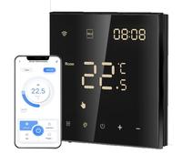 Irishom Thermostat Connecté WiFi Chauffage électrique Thermostats d'Ambiance Programmable Régulateur de Température Mural avec LCD Numérique Compatible Tuya 3A,Noir