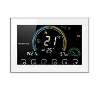 Irishom Thermostat WiFi pour chaudière à gaz contrôle d'application vocale/LCD rétro-éclairé, thermostat programmable compatible avec Alexa Google Home,BHT-8000-GC (blanc)
