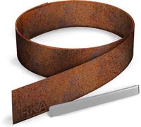 IRKA Bande de Bordure de Gazon Acier Corten 20 cm x 15 m | Bordure de parterre flexible, épaisseur 1 mm, pour le jardin, délimitation et encadrement des parterres