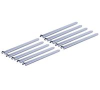 IRKA Lot de 10 piquets d'ancrage en aluminium/zinc pour bordures de gazon étroites + bande de bordure de gazon