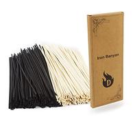 Iron Banyan 100 bâtonnets diffuseurs 25 cm rotin Naturel | Bâtonnets de rechange en rotin naturel pour diffuseur d'huiles essentielles, recharge pour parfum d'ambiance, noir et naturel