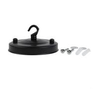 Iron Ceiling Hook Plate 10kg Load Chandelier Part(Black) | Max load 10kg, iron construction, metal stamping process, baking finish, rust resistant durability