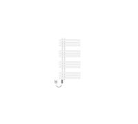 ECD Germany Iron EM Design Radiateur avec Élément Chauffant Électrique 600W - 500 x 1000 mm - Blanc - Connexion Latéral - avec Kit de Montage Mural - Sèche-Serviettes pour Salle de Bain